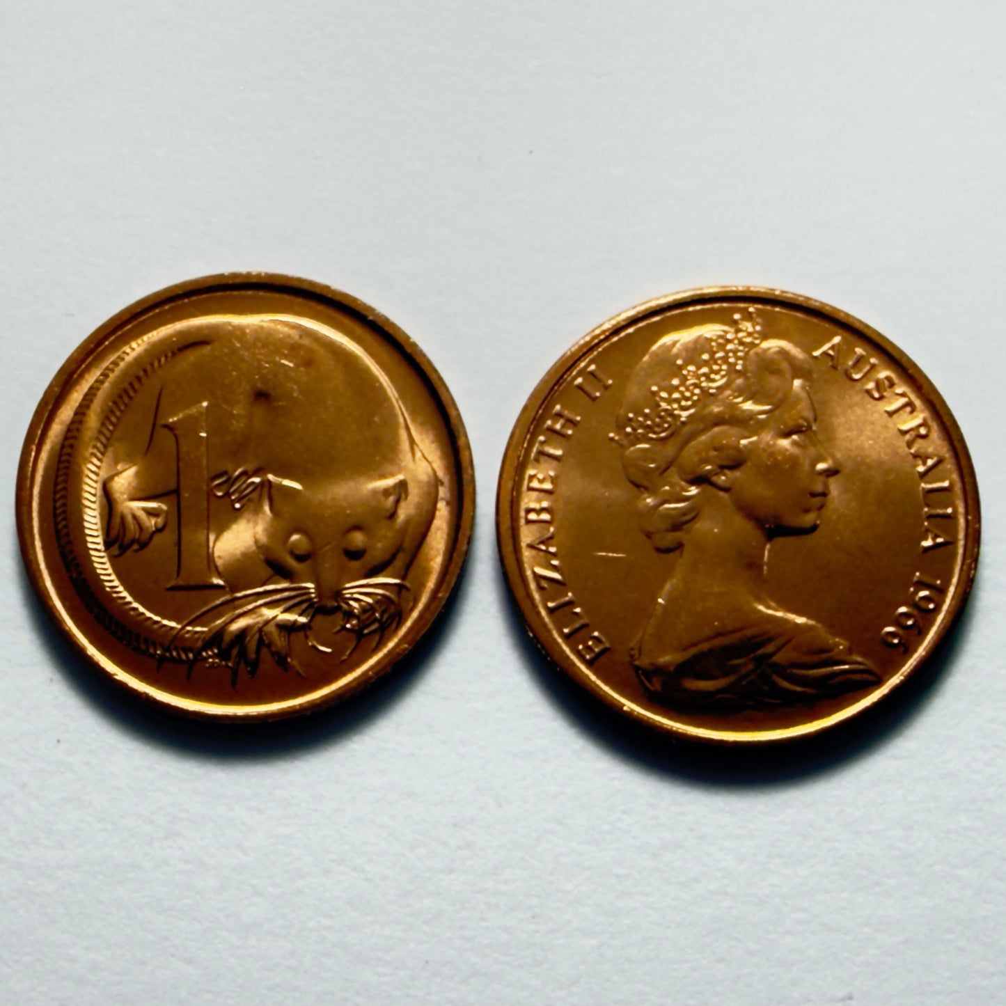 1966 1 Cent Coin - Uncirculated - Ex RAM Roll - One Cent 1c - comes In 2x2