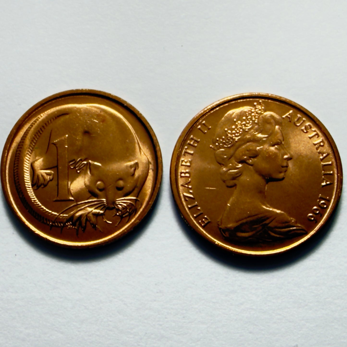 1966 1 Cent Coin - Uncirculated - Ex RAM Roll - One Cent 1c - comes In 2x2