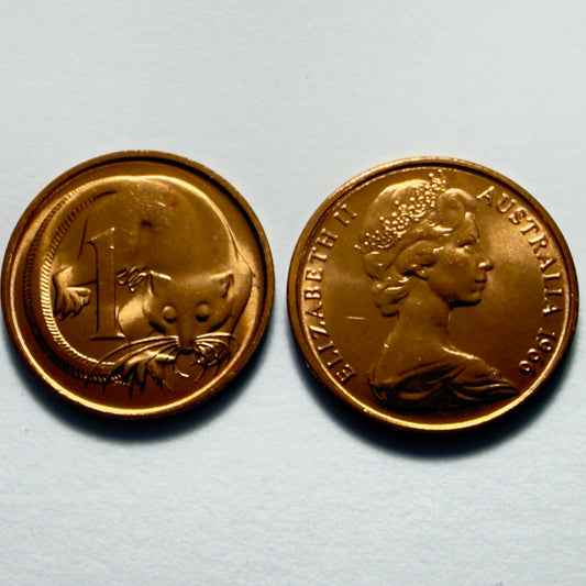 1966 1 Cent Coin - Uncirculated - Ex RAM Roll - One Cent 1c - comes In 2x2