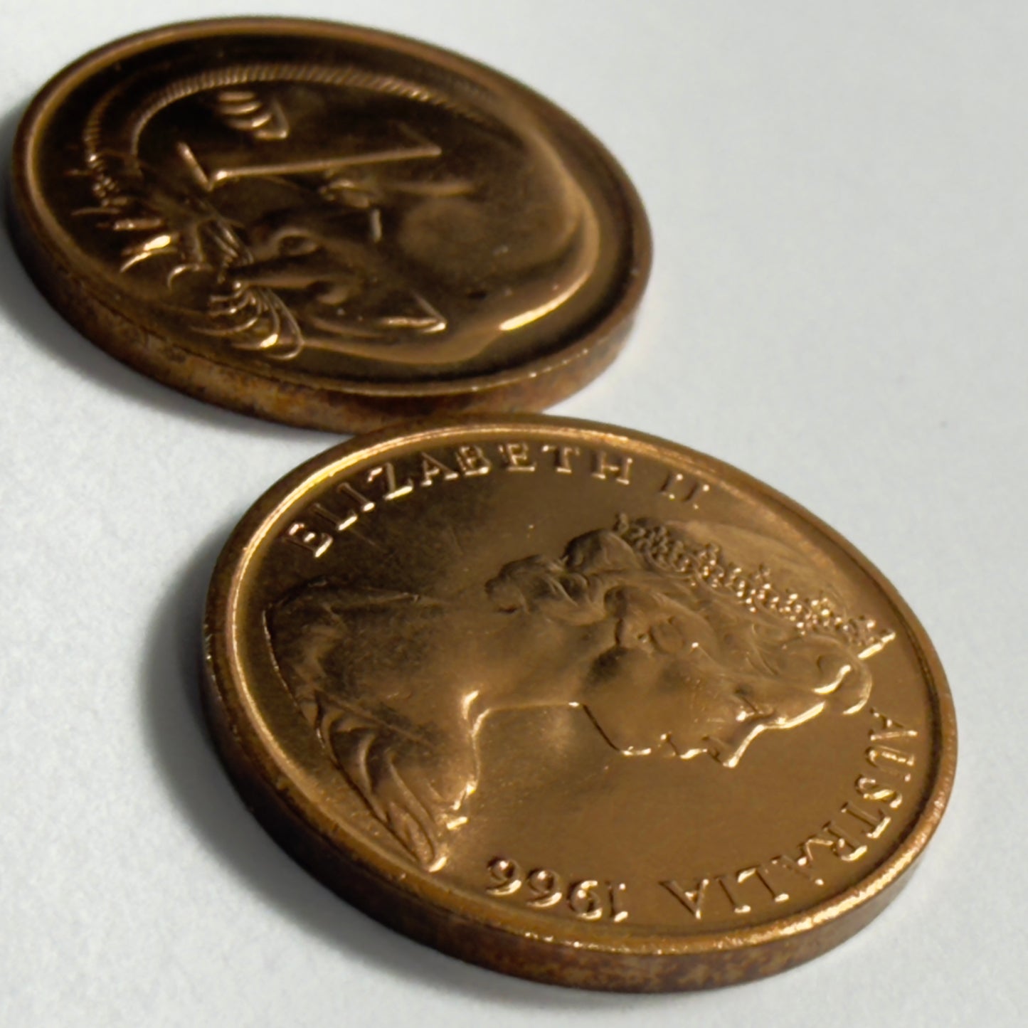 1966 1 Cent Coin - Uncirculated - Ex RAM Roll - One Cent 1c - comes In 2x2