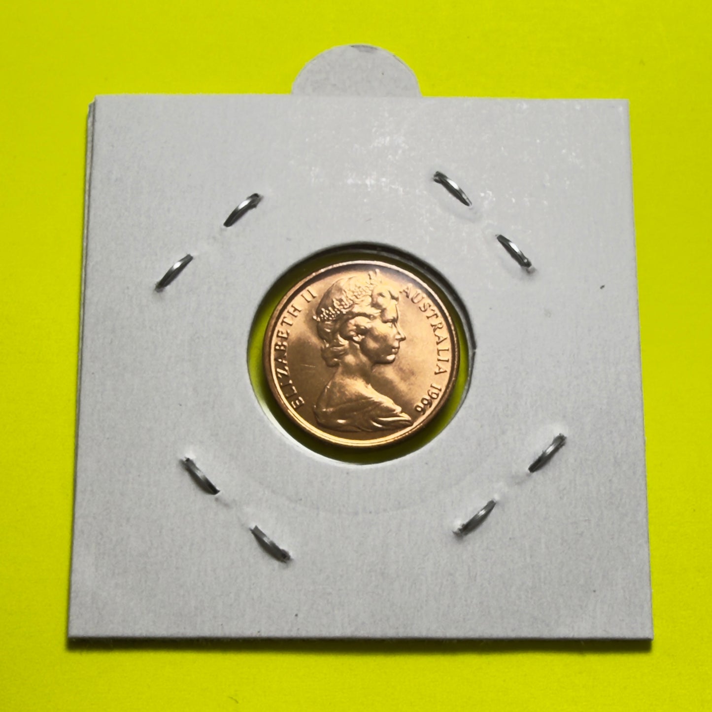 1966 1 Cent Coin - Uncirculated - Ex RAM Roll - One Cent 1c - comes In 2x2