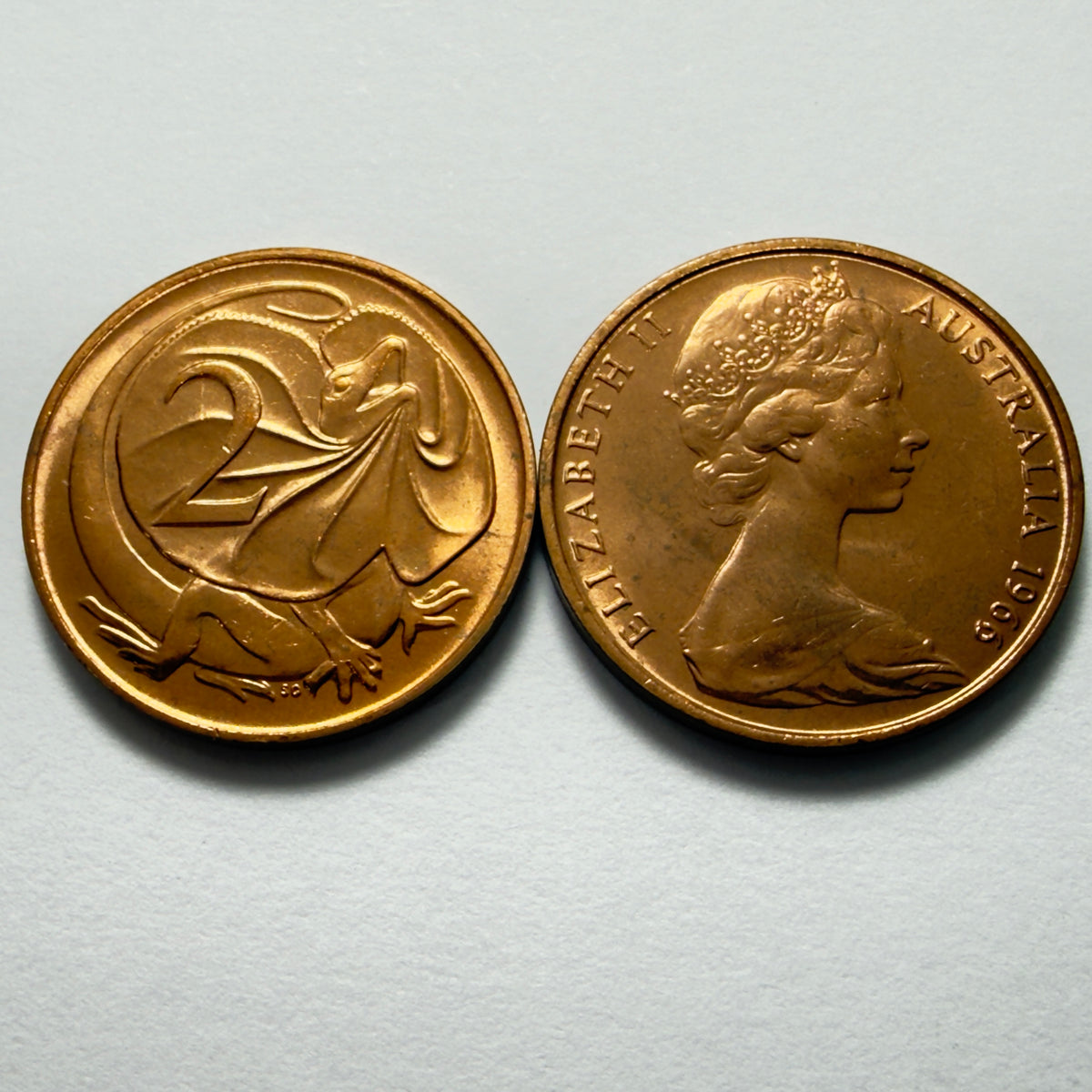 1966 2 Cent Coin - Uncirculated - Two Cent ex RAM Roll 2c - comes in 2x2