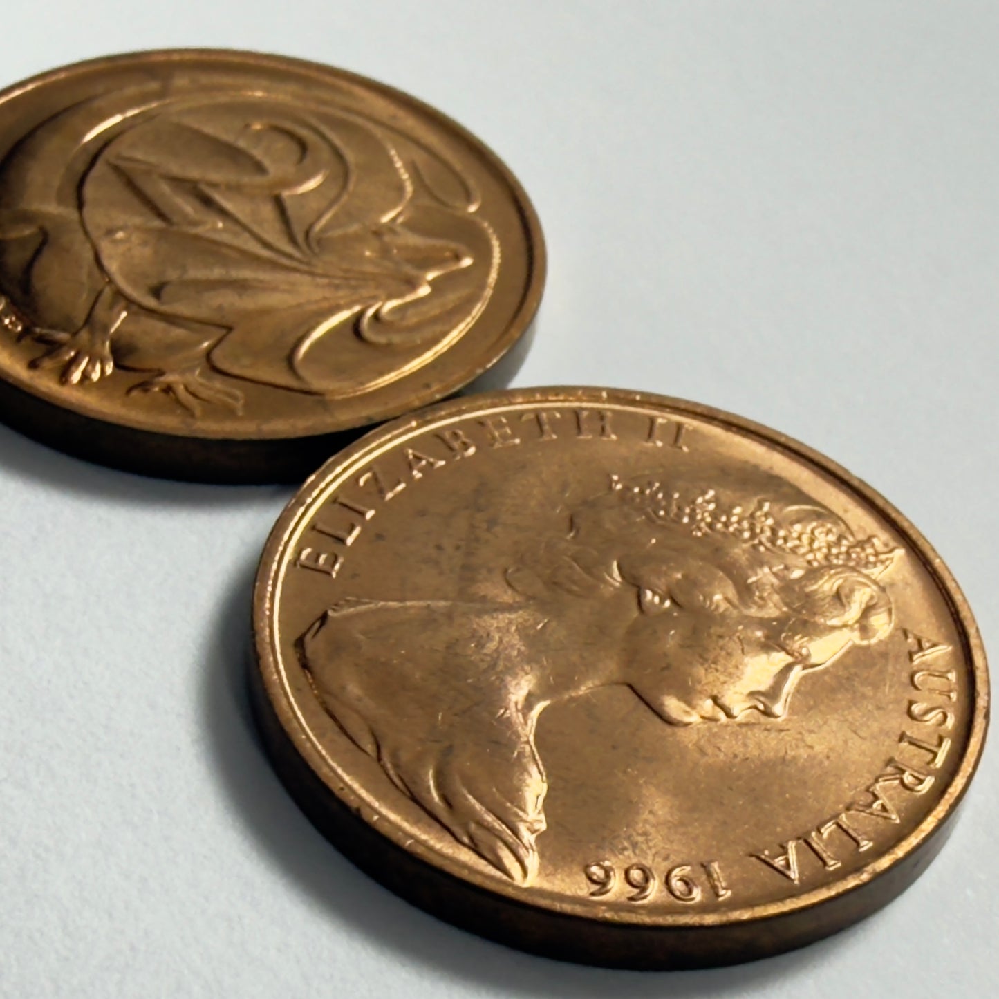 1966 2 Cent Coin - Uncirculated - Two Cent ex RAM Roll 2c - comes in 2x2