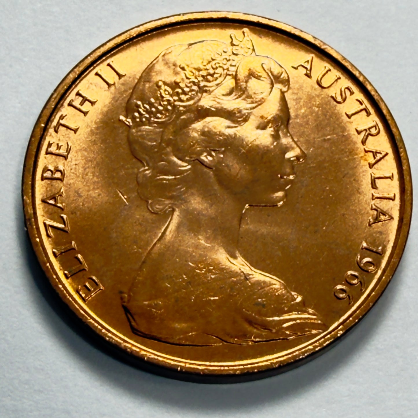 1966 2 Cent Coin - Uncirculated - Two Cent ex RAM Roll 2c - comes in 2x2