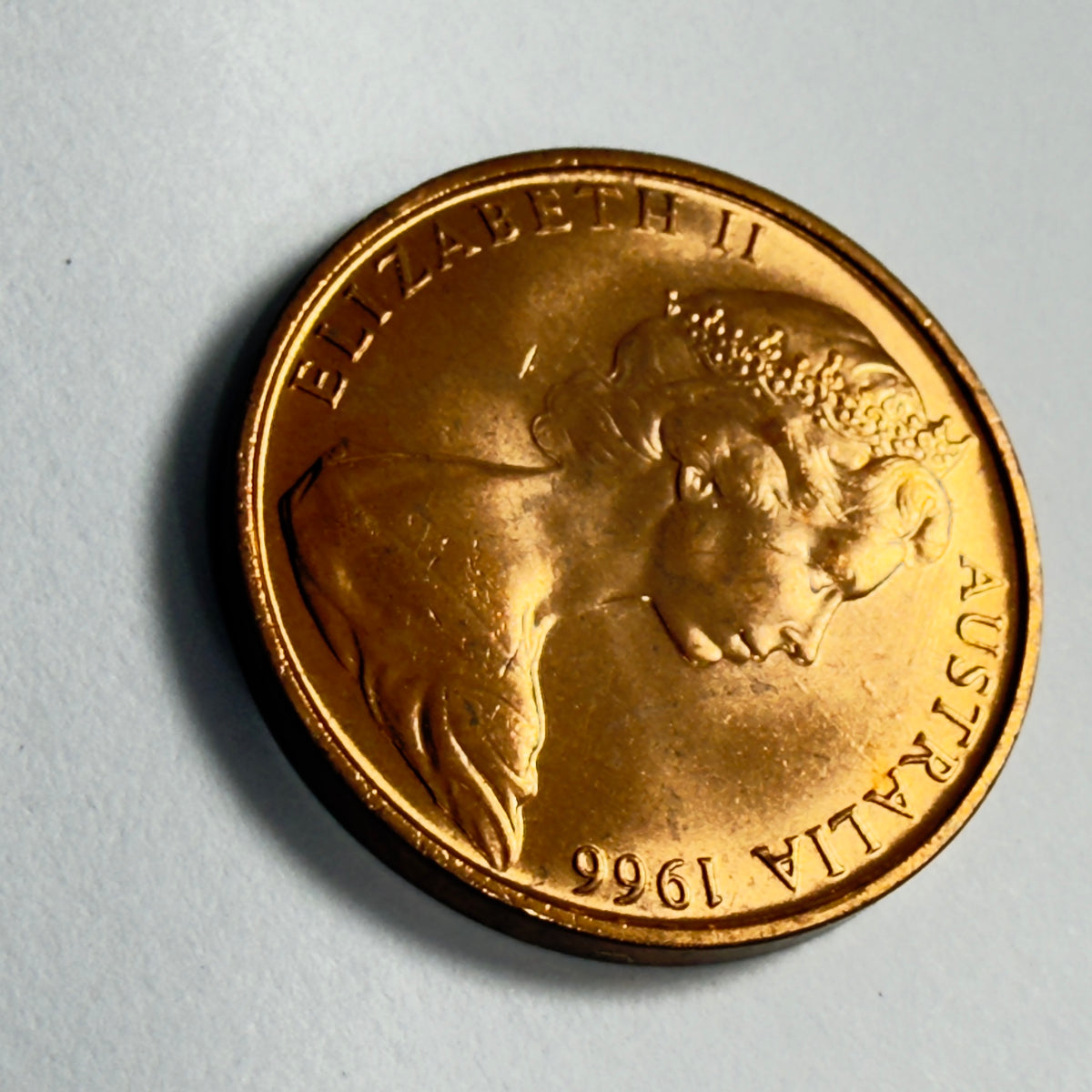 1966 2 Cent Coin - Uncirculated - Two Cent ex RAM Roll 2c - comes in 2x2