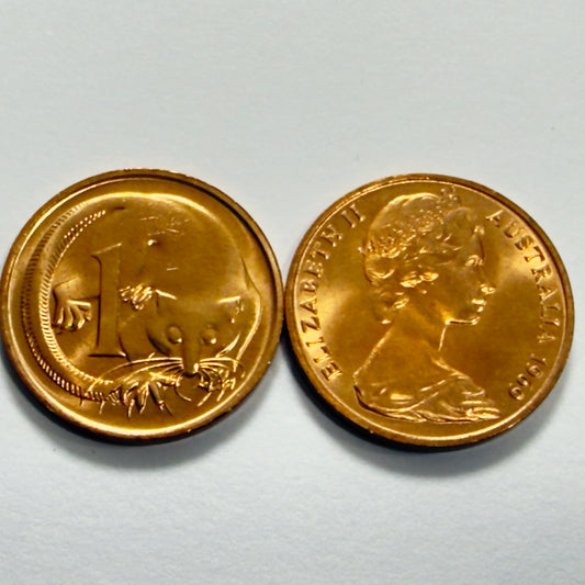 1969 1 Cent Coin - Uncirculated - One Cent 1c - Ex RAM Roll - Comes In 2x2