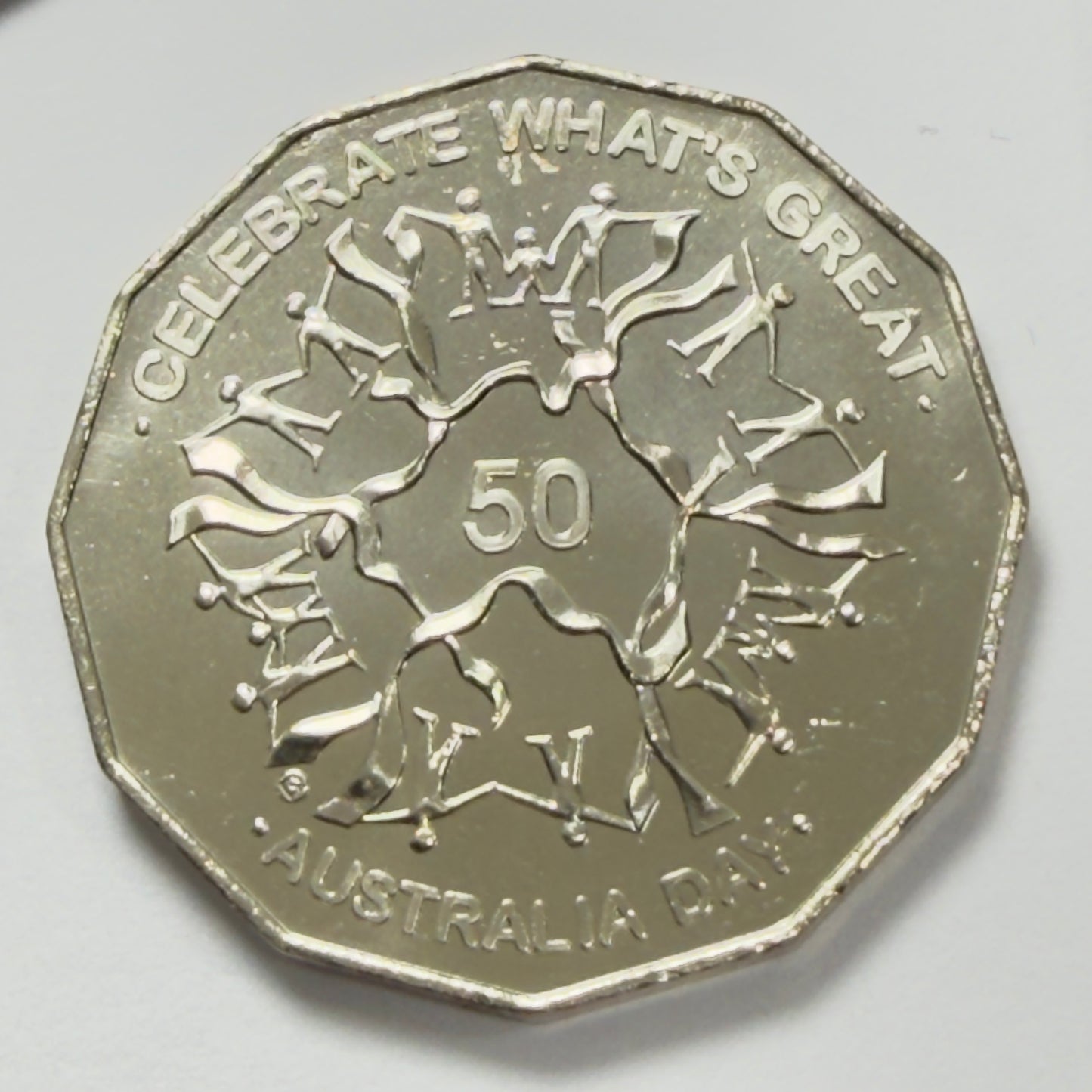 2010 50 Cent Coin - Uncirculated- Celebrate Australia - Ex RAM Roll In 2x2