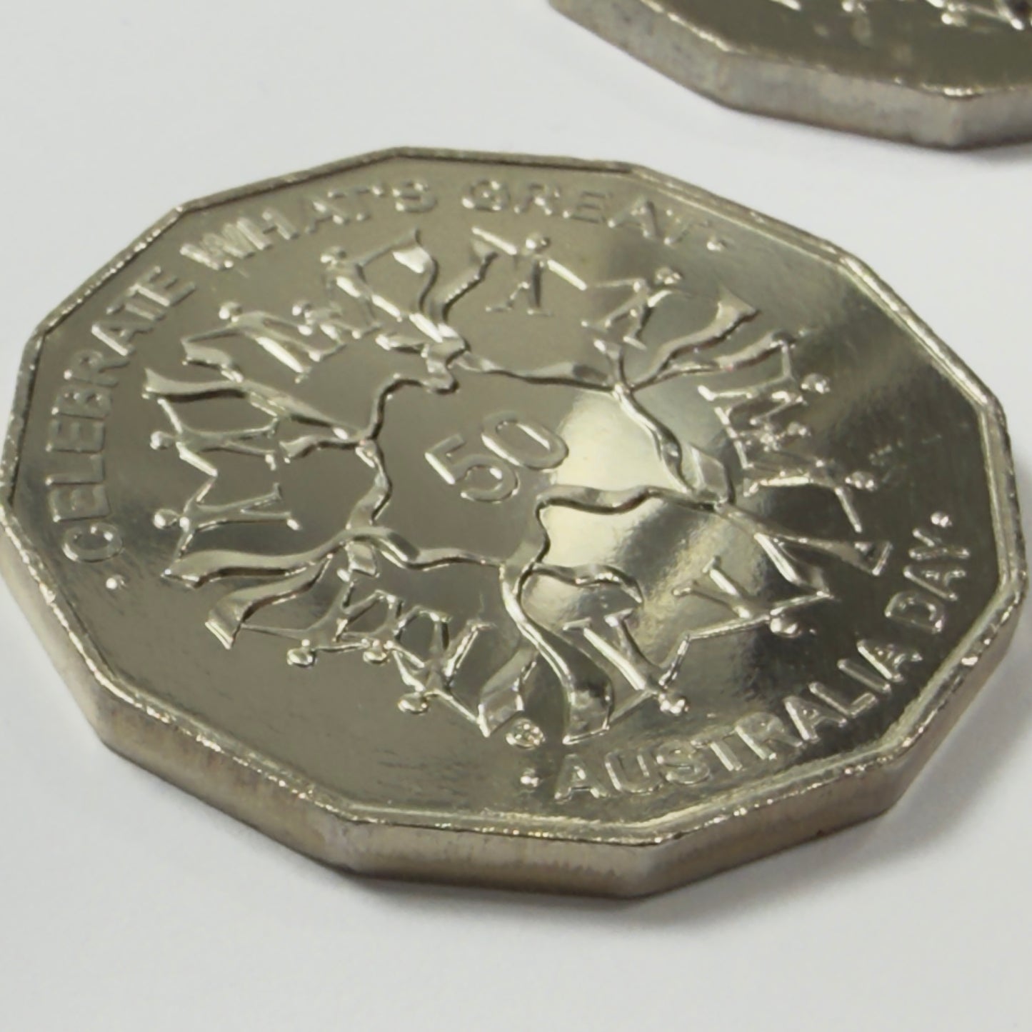2010 50 Cent Coin - Uncirculated- Celebrate Australia - Ex RAM Roll In 2x2