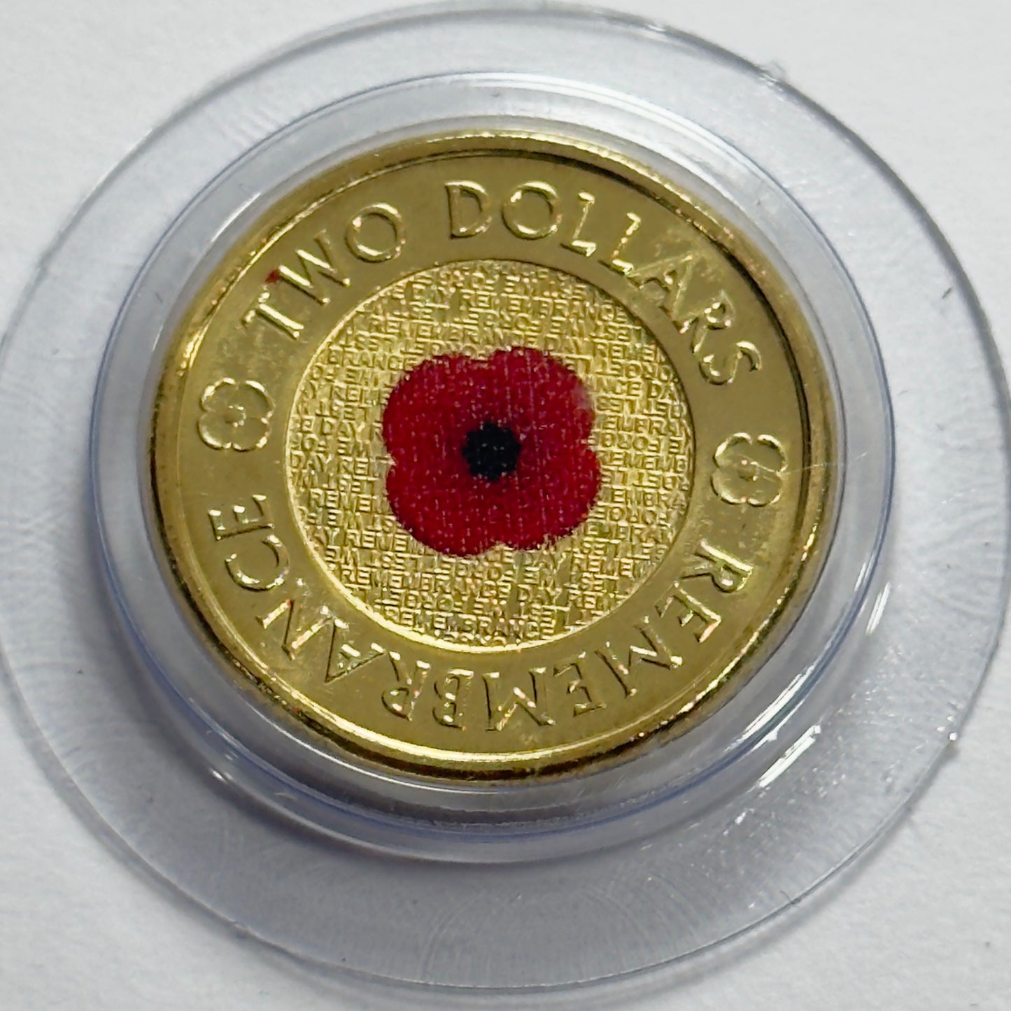 2023 $2 Remembrance Coin - RED POPPY $2 - only 35000 minted in og Capsule
