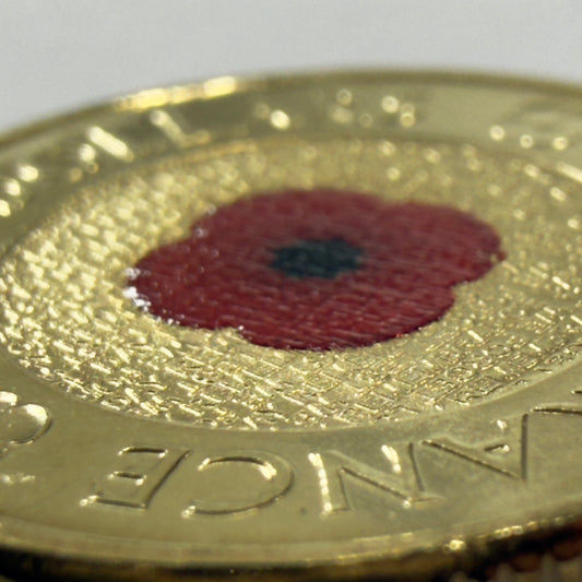 2023 $2 Remembrance Coin - RED POPPY $2 - only 35000 minted in og Capsule