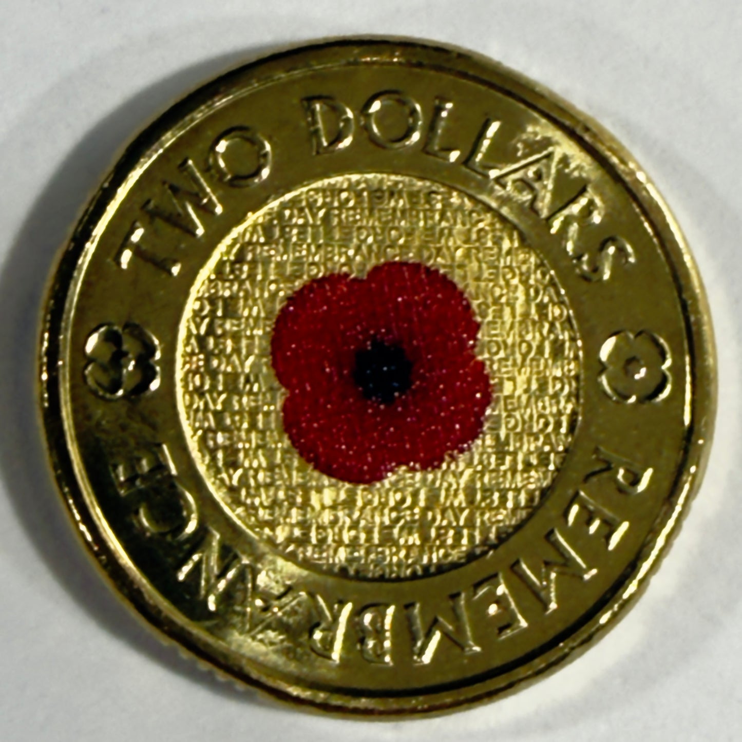 2023 $2 Remembrance Coin - RED POPPY $2 - only 35000 minted in og Capsule