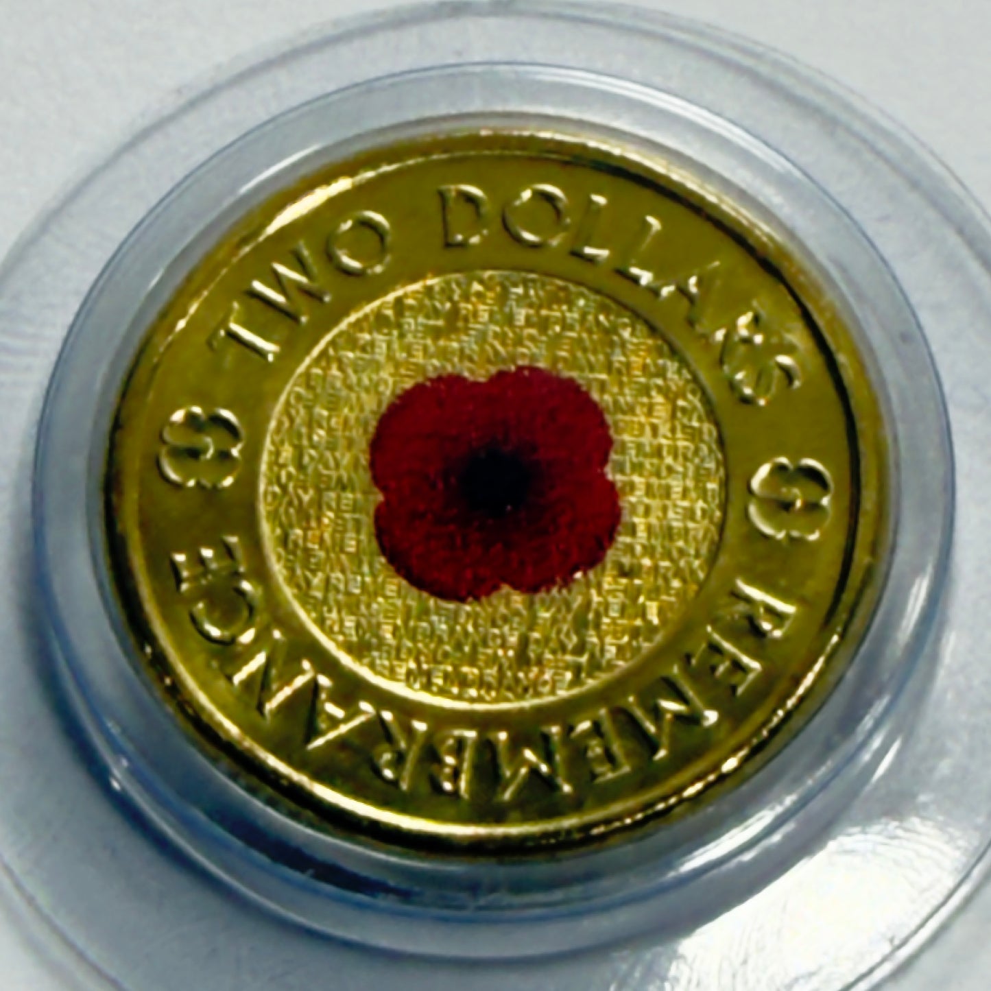 2023 $2 Remembrance Coin - RED POPPY $2 - only 35000 minted in og Capsule