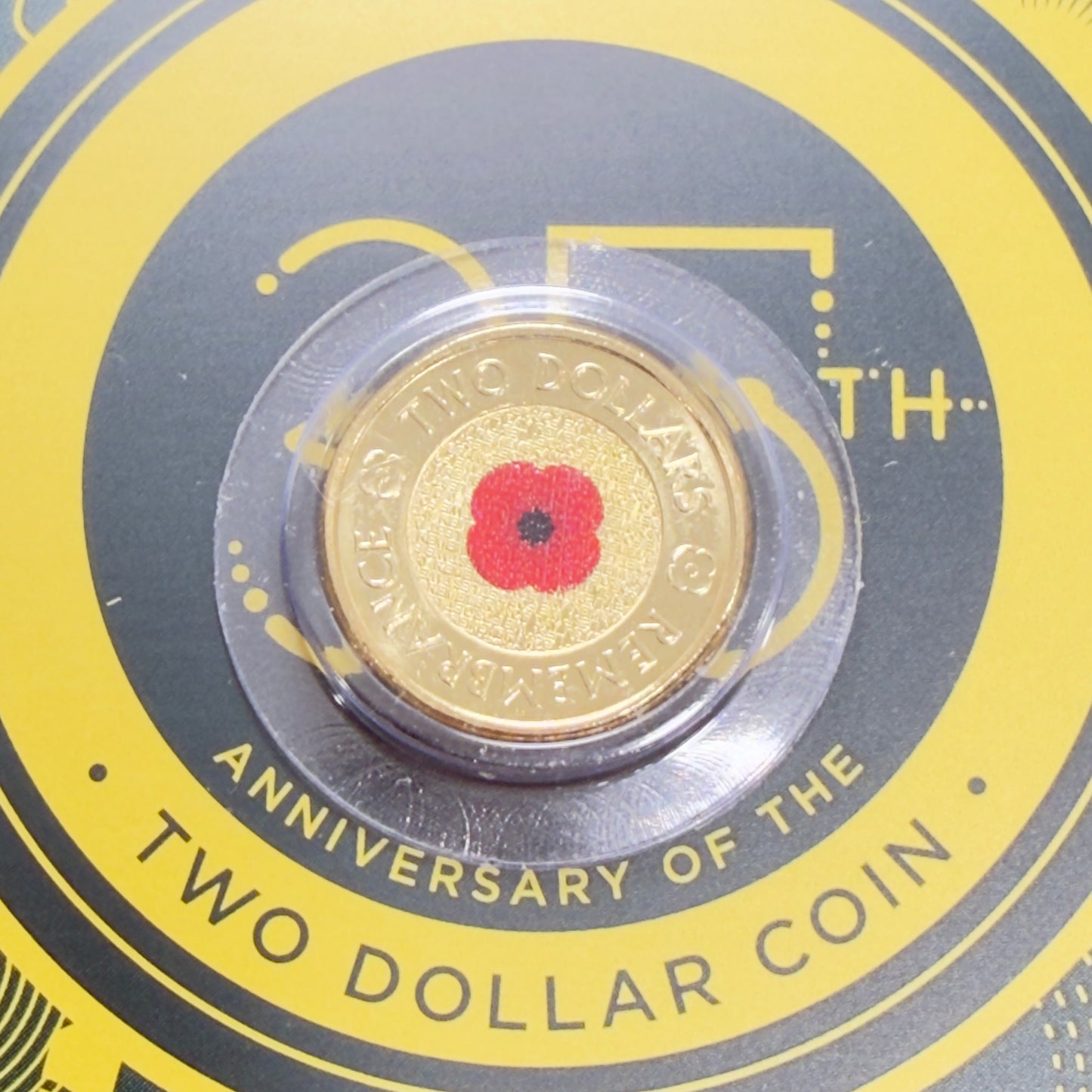 2023 $2 Remembrance Coin - RED POPPY $2 - only 35000 minted in og Capsule