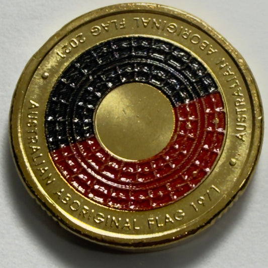 2021 $2 Aboriginal Flag Coin - Uncirculated - Two Dollar - comes in 2x2
