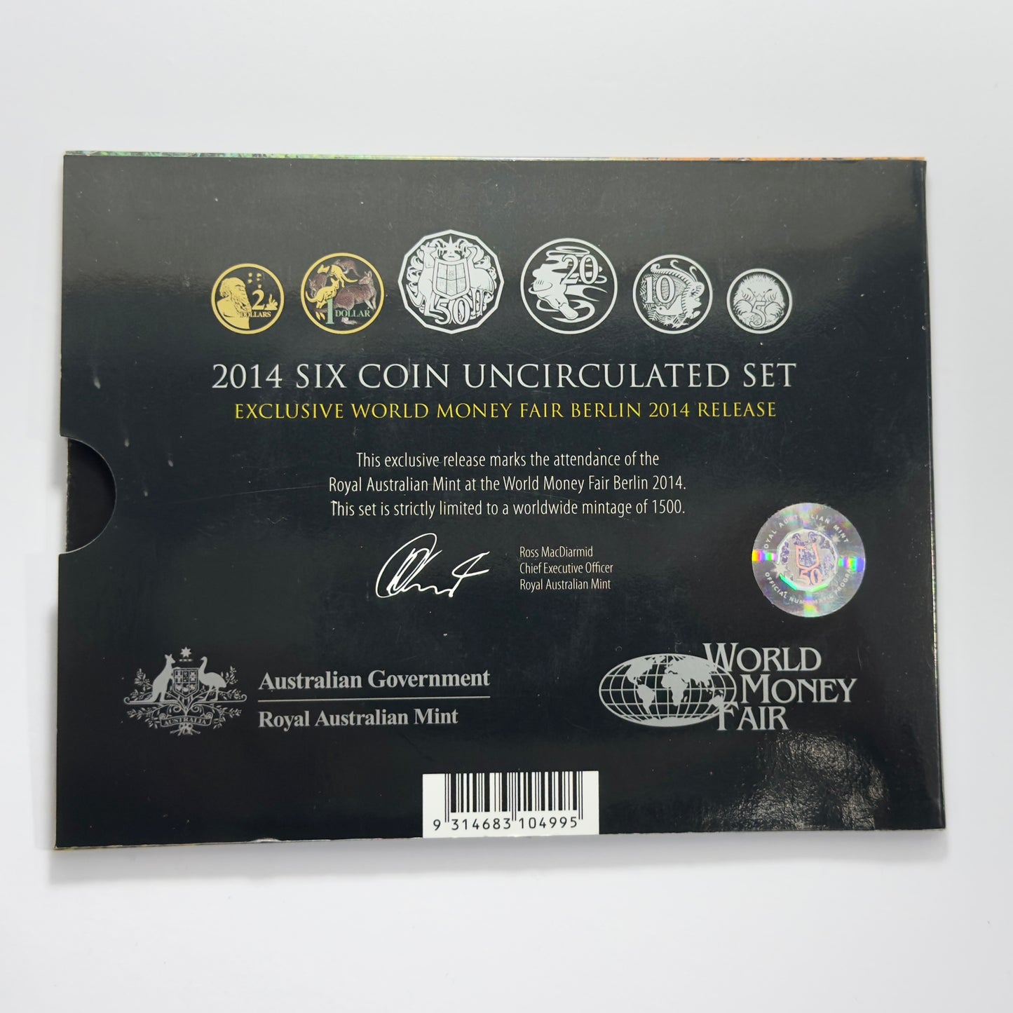 2014 Special Edition Six Coin UNC Mint Set - World Money Fair Berlin 1500 Mintage