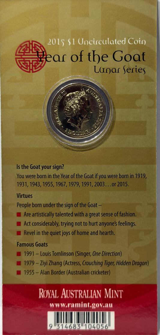 2015 $1 Year of the Goat - Lunar Series