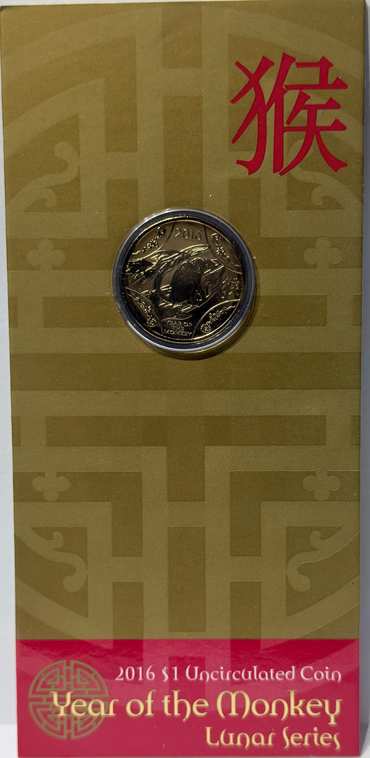 2016 $1 Year of the Monkey - Lunar Series