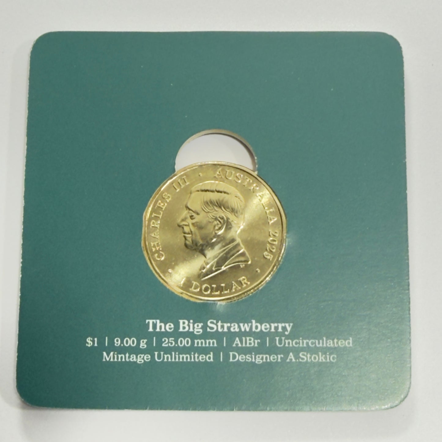 2025 $1 Coin - 🍓 The BIG STRAWBERRY 🍓 - Uncirculated in Holder
