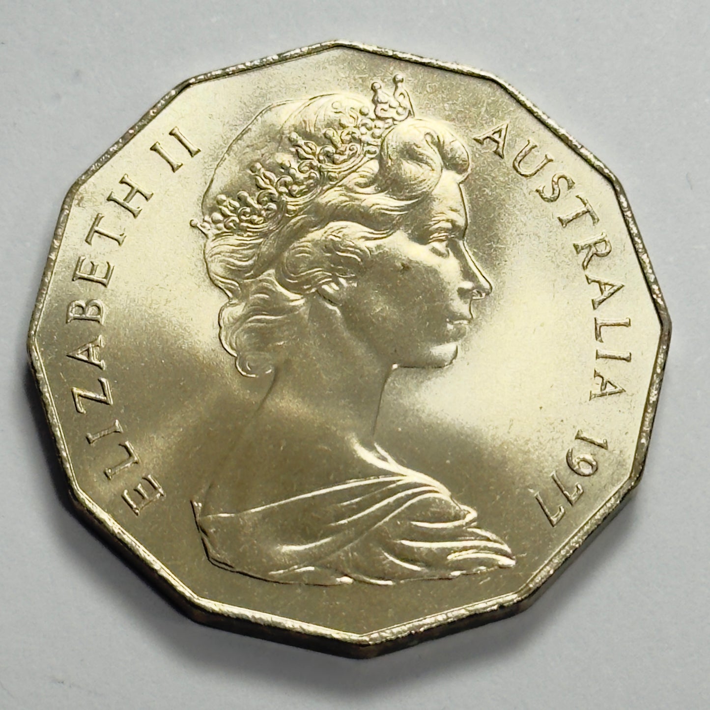 1977 50 Cent Coin - Uncirculated - Silver Jubilee 50c - Fifty Cent - in 2x2