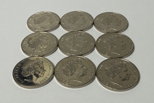 2001 20 Cent Federation Coins - All 9 States - AU - Circulated - will come in 2x2s