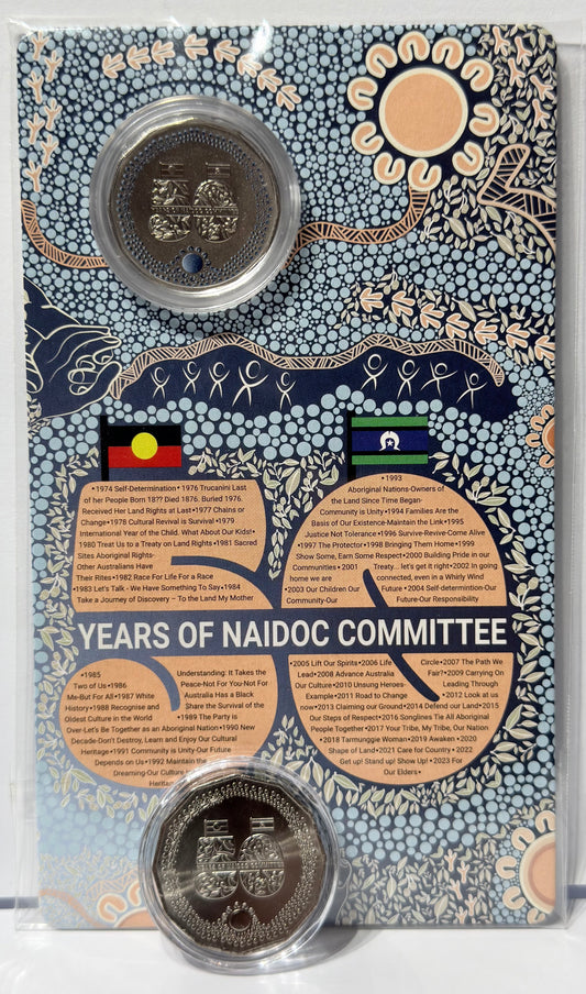 2024 NAIDOC 50 CENT - Coloured and Non Coloured - Uncirculated