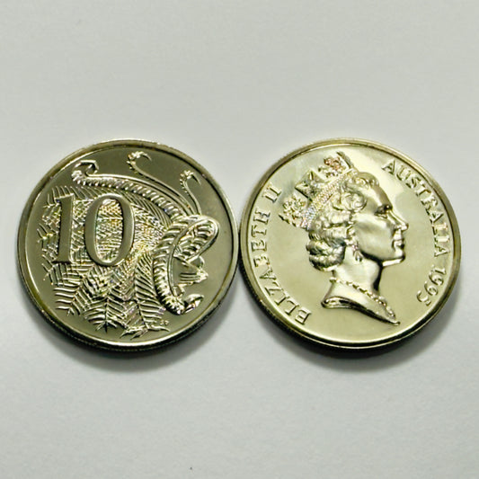 1995 10 Cent Coin - Uncirculated - MINT SET ONLY coin - comes in 2x2