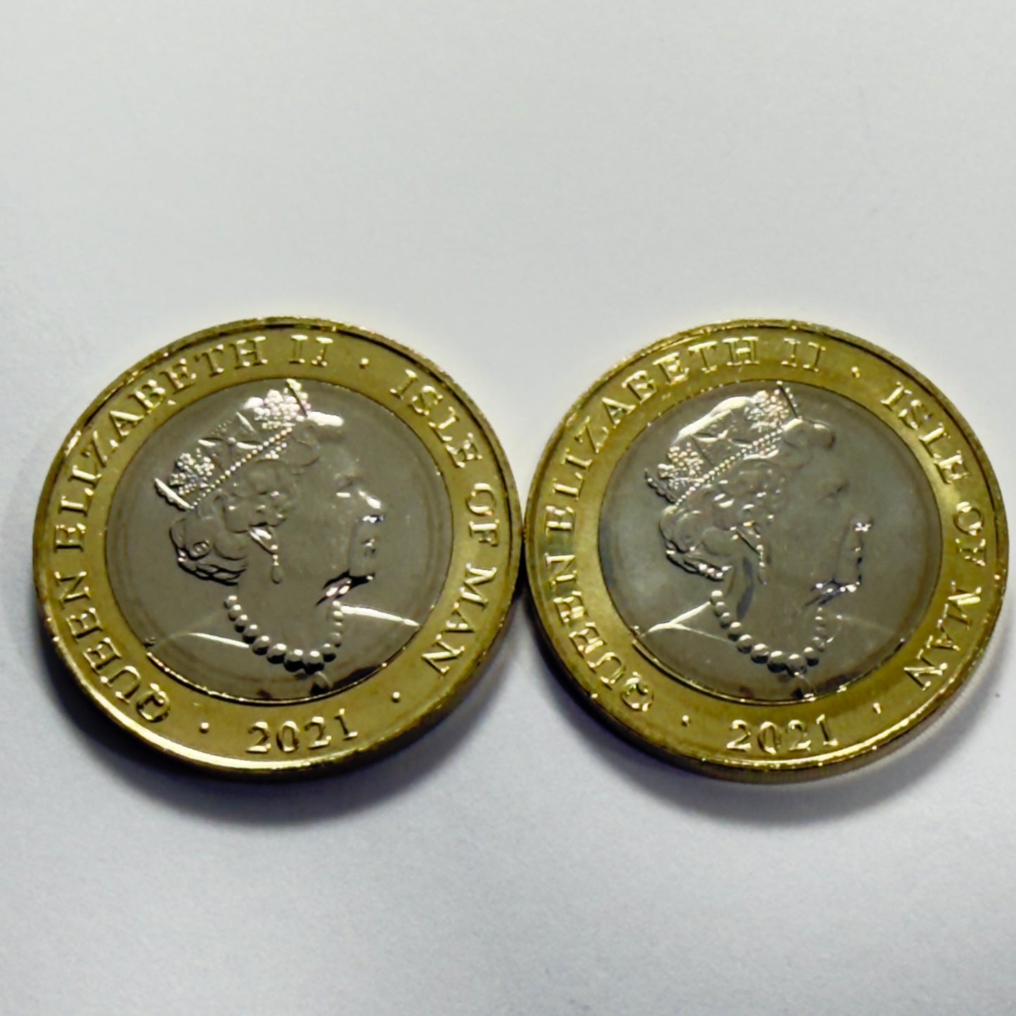2021 Isle of Man £2 Poppy Coins Uncirculated Remembrance Coins Pair