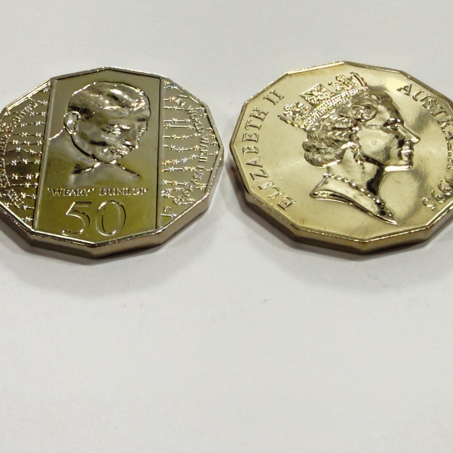1995 50 Cent Coin - Weary Dunlop - Choice Uncirculated - Fifty Cent-Ex MINT SET