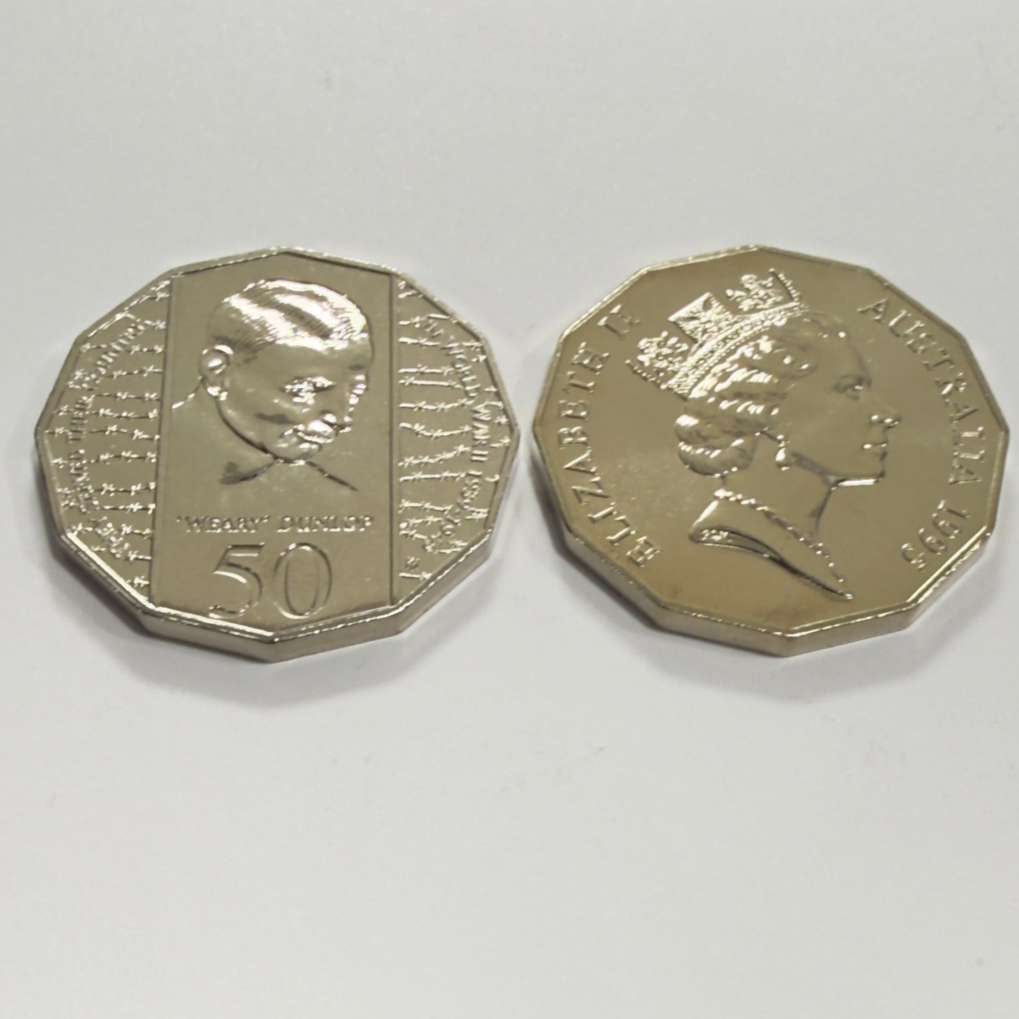 1995 50 Cent Coin - Weary Dunlop - Choice Uncirculated - Fifty Cent-Ex MINT SET