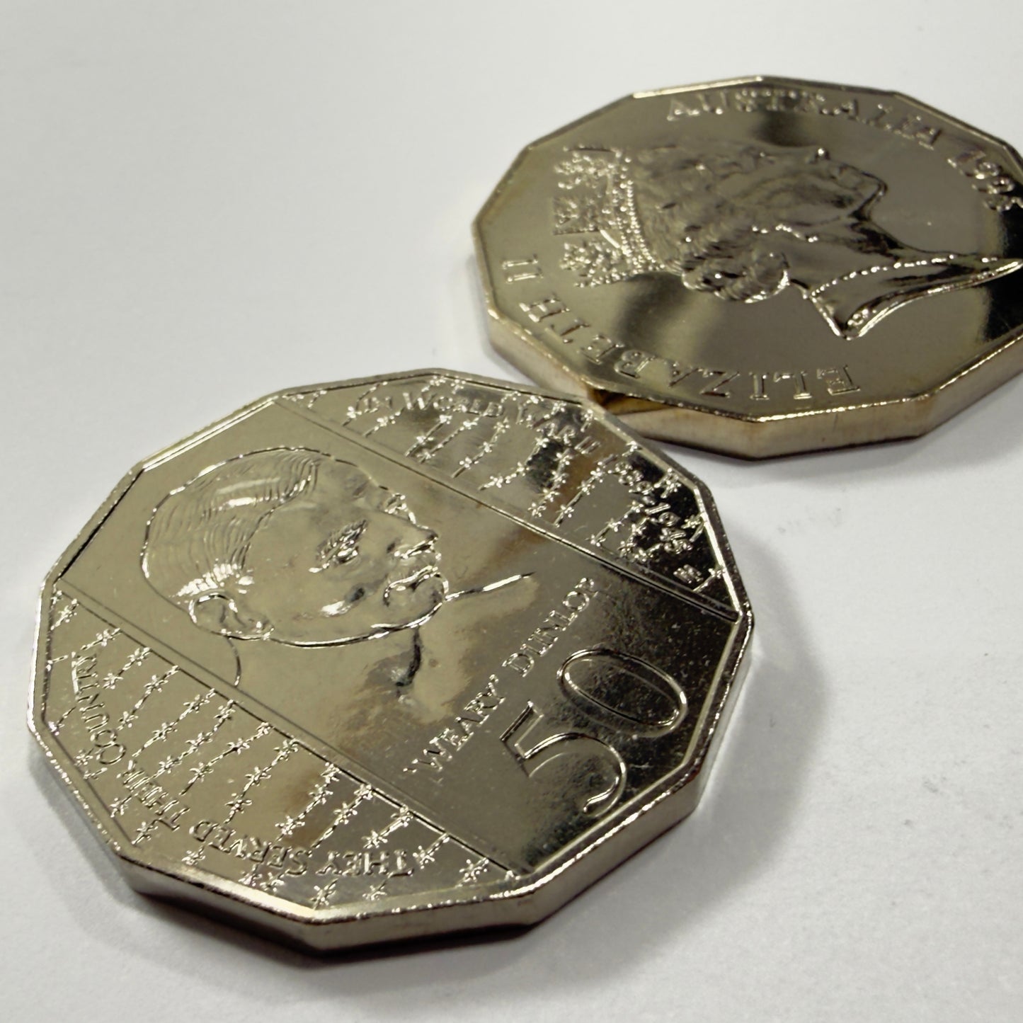 1995 50 Cent Coin - Weary Dunlop - Choice Uncirculated - Fifty Cent-Ex MINT SET