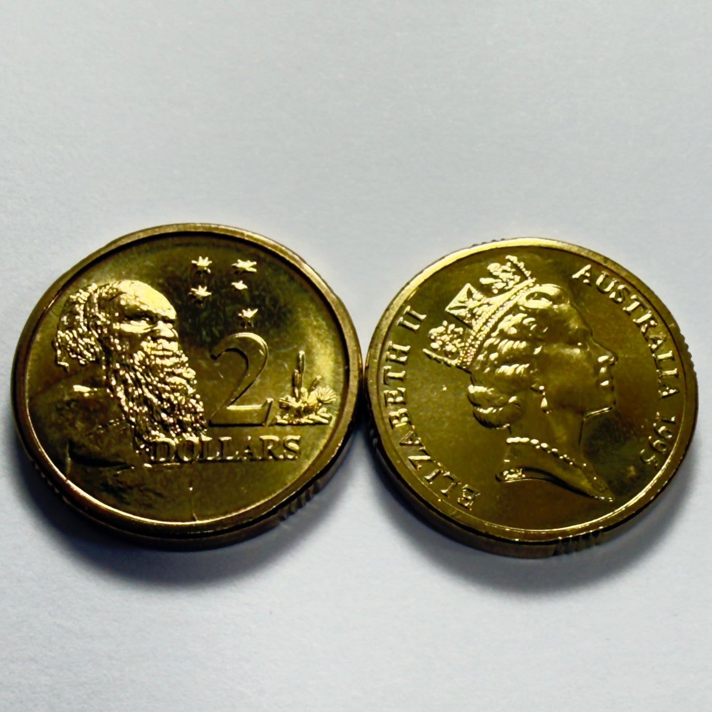 1995 $2 Elder Coin - Choice Uncirculated - Ex MINT SET Two Dollar Coin - in 2x2