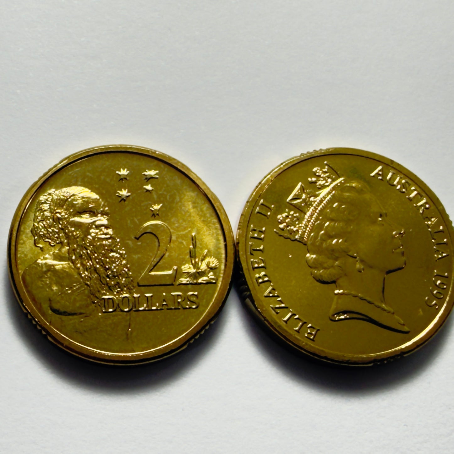 1995 $2 Elder Coin - Choice Uncirculated - Ex MINT SET Two Dollar Coin - in 2x2