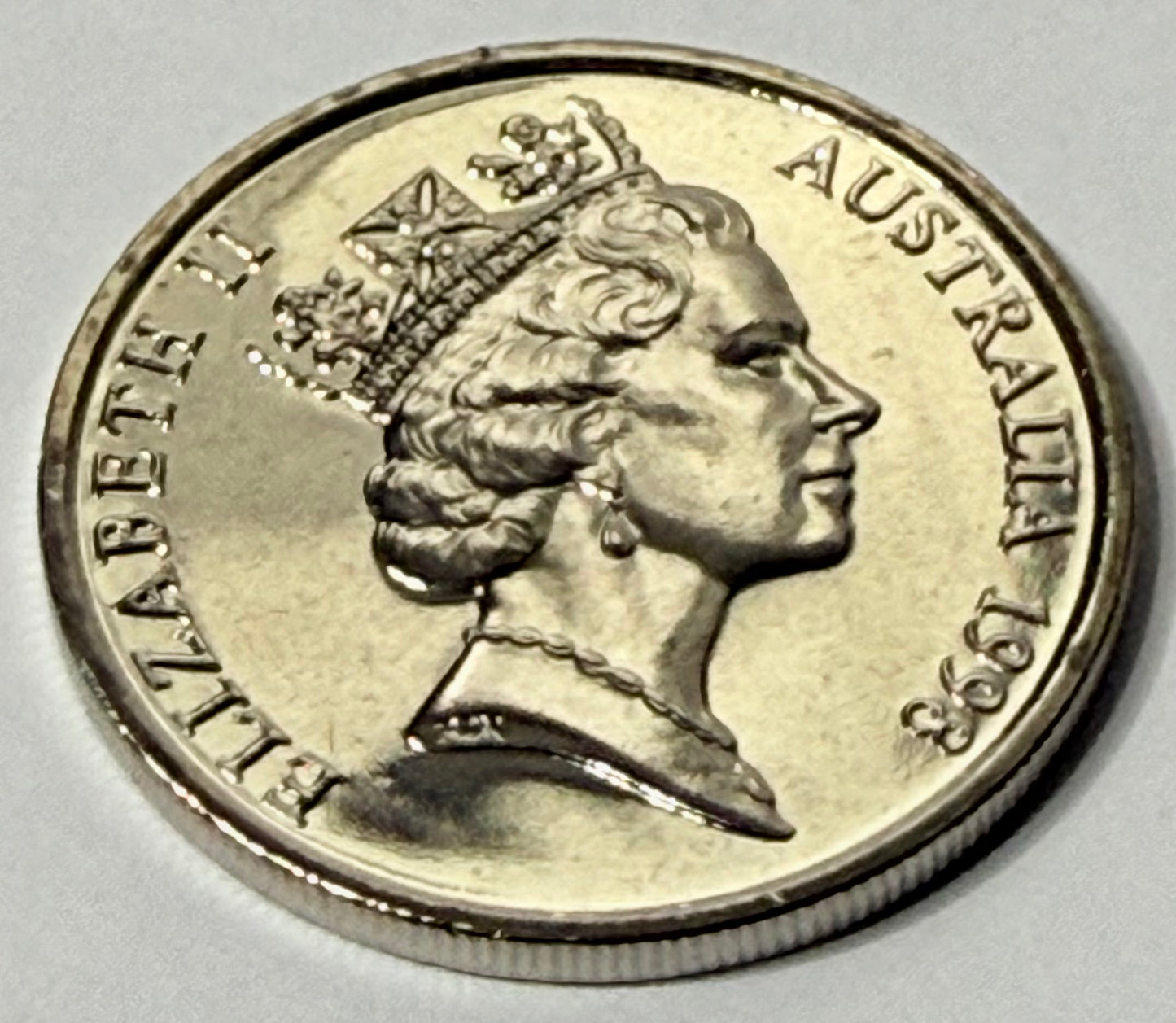 1998 10 Cent Coin - Choice Uncirculated - ex mint set coin - comes in 2x2