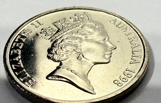 1998 10 Cent Coin - Choice Uncirculated - ex mint set coin - comes in 2x2