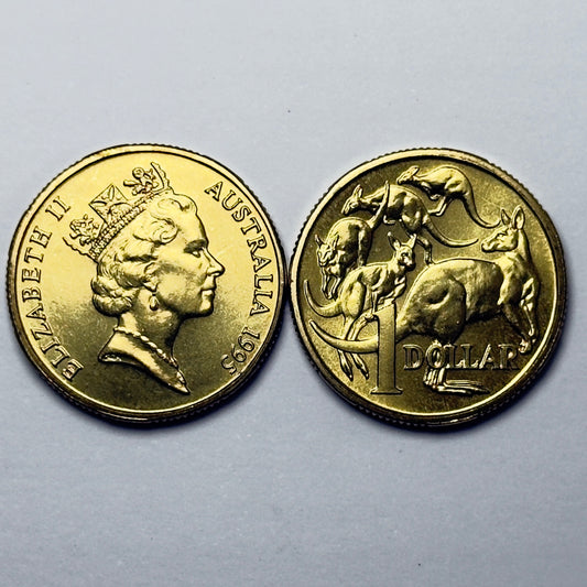 1995 $1 Coin - Choice Uncirculated - One Dollar - Ex MINT SET Coin - in 2x2