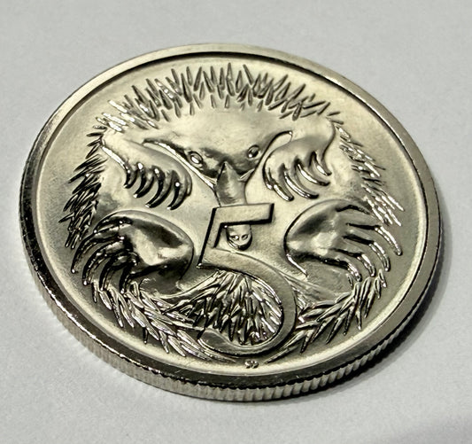 1998 5 Cent Coin - Choice Uncirculated - ex mint set coin - comes in 2x2