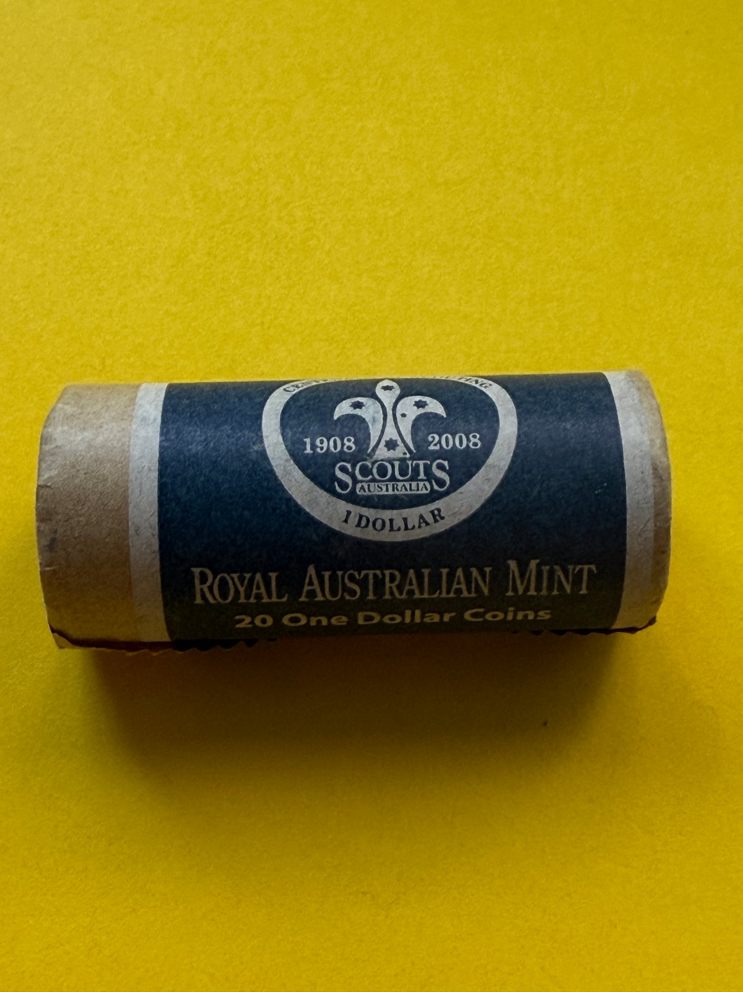2008 $1 Coin - Uncirculated - Centenary Of Scouting Comes In 2x2 Ex RAM Roll - New Age Numismatics