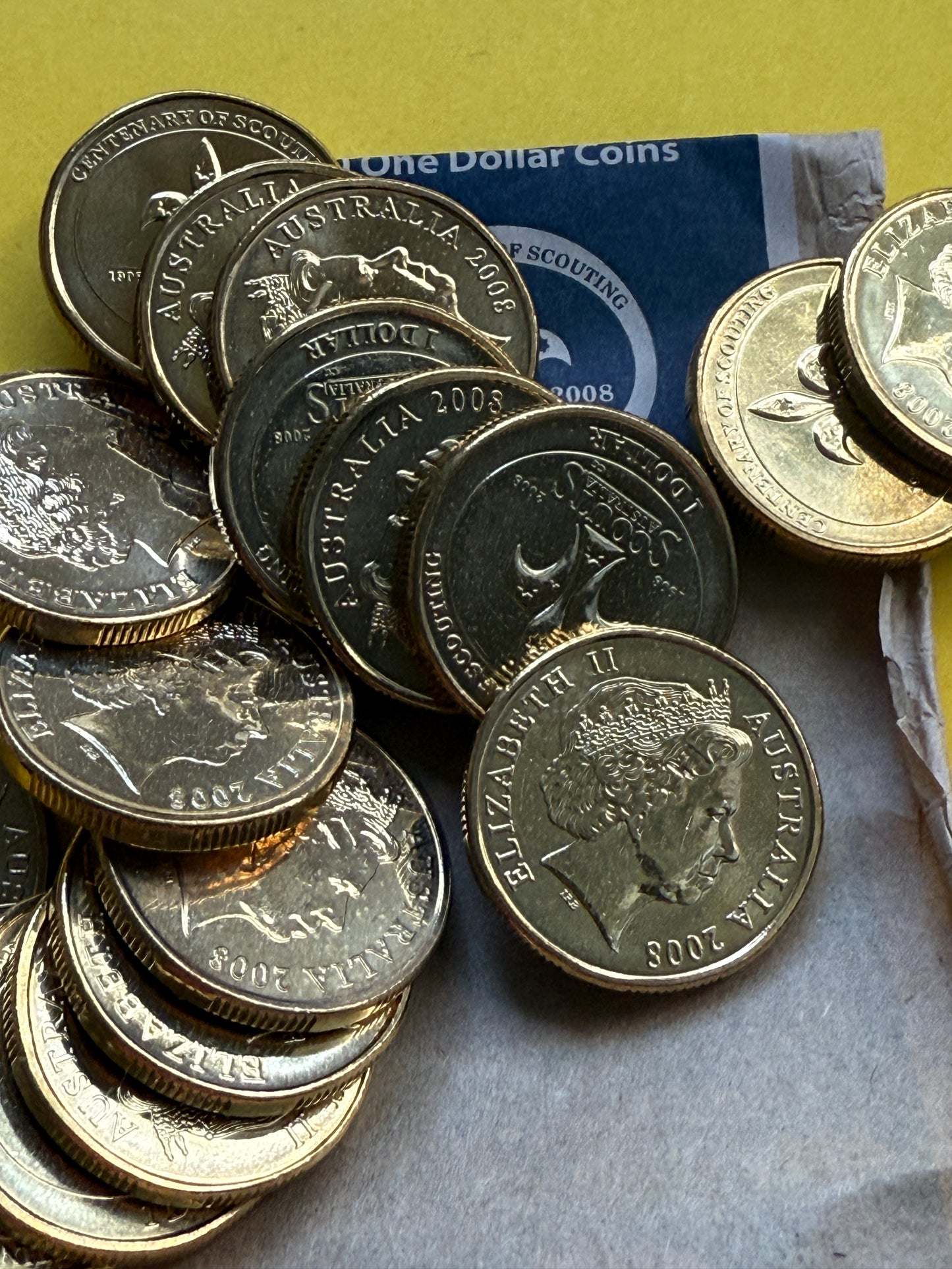 2008 $1 Coin - Uncirculated - Centenary Of Scouting Comes In 2x2 Ex RAM Roll - New Age Numismatics