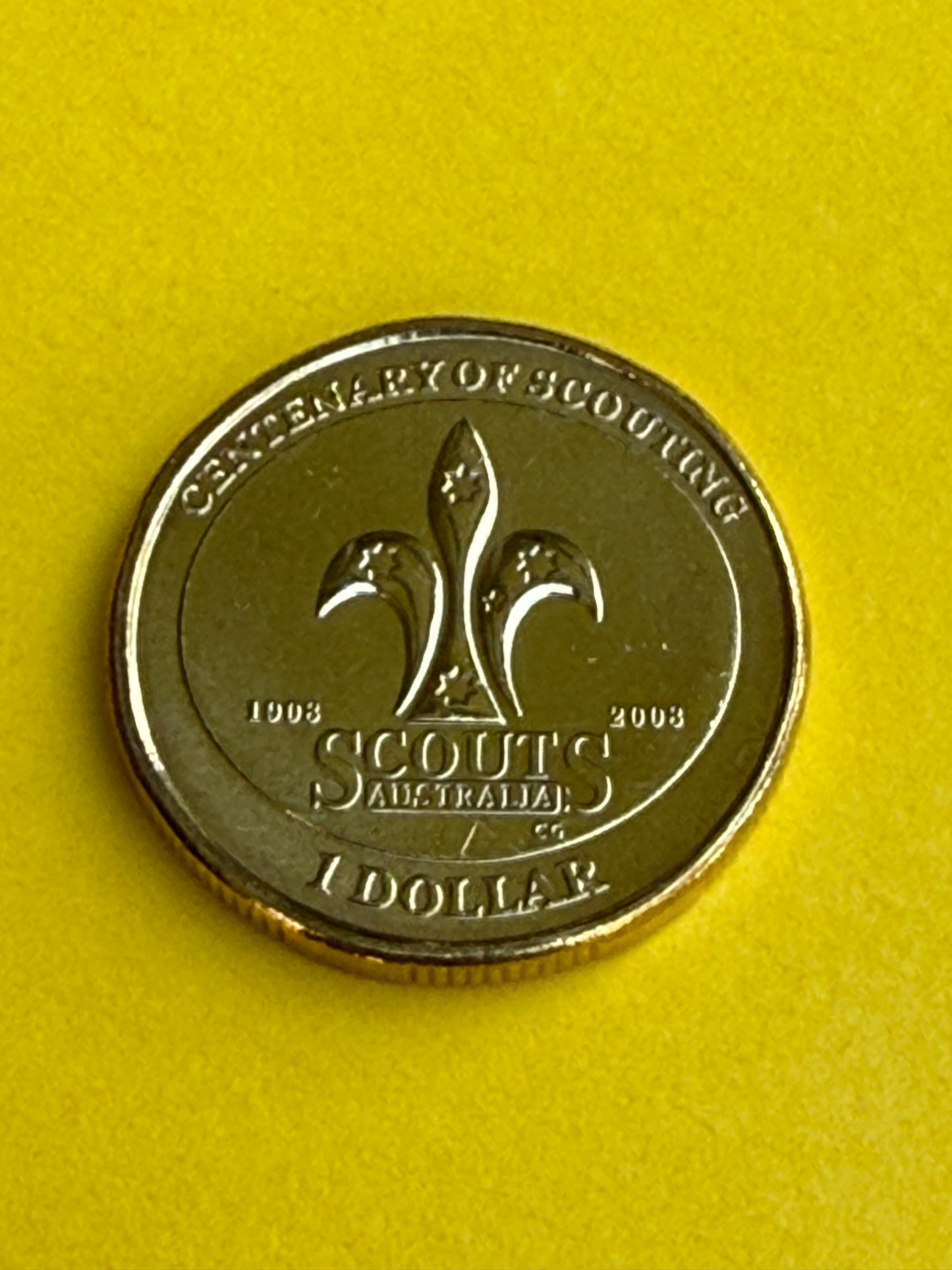 2008 $1 Coin - Uncirculated - Centenary Of Scouting Comes In 2x2 Ex RAM Roll - New Age Numismatics