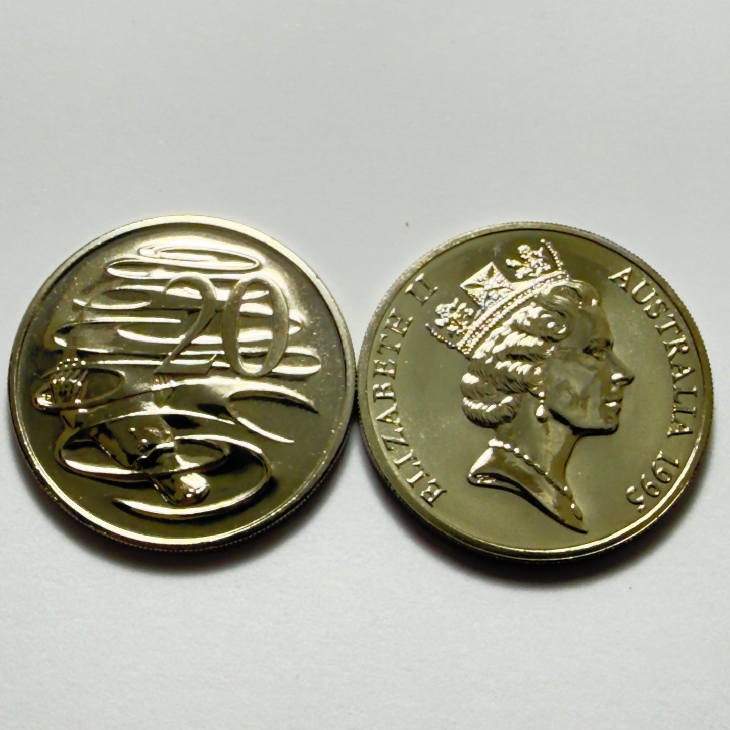 1995 20 Cent Coin - Choice Uncirculated - Twenty Cent 20c -comes in 2x2