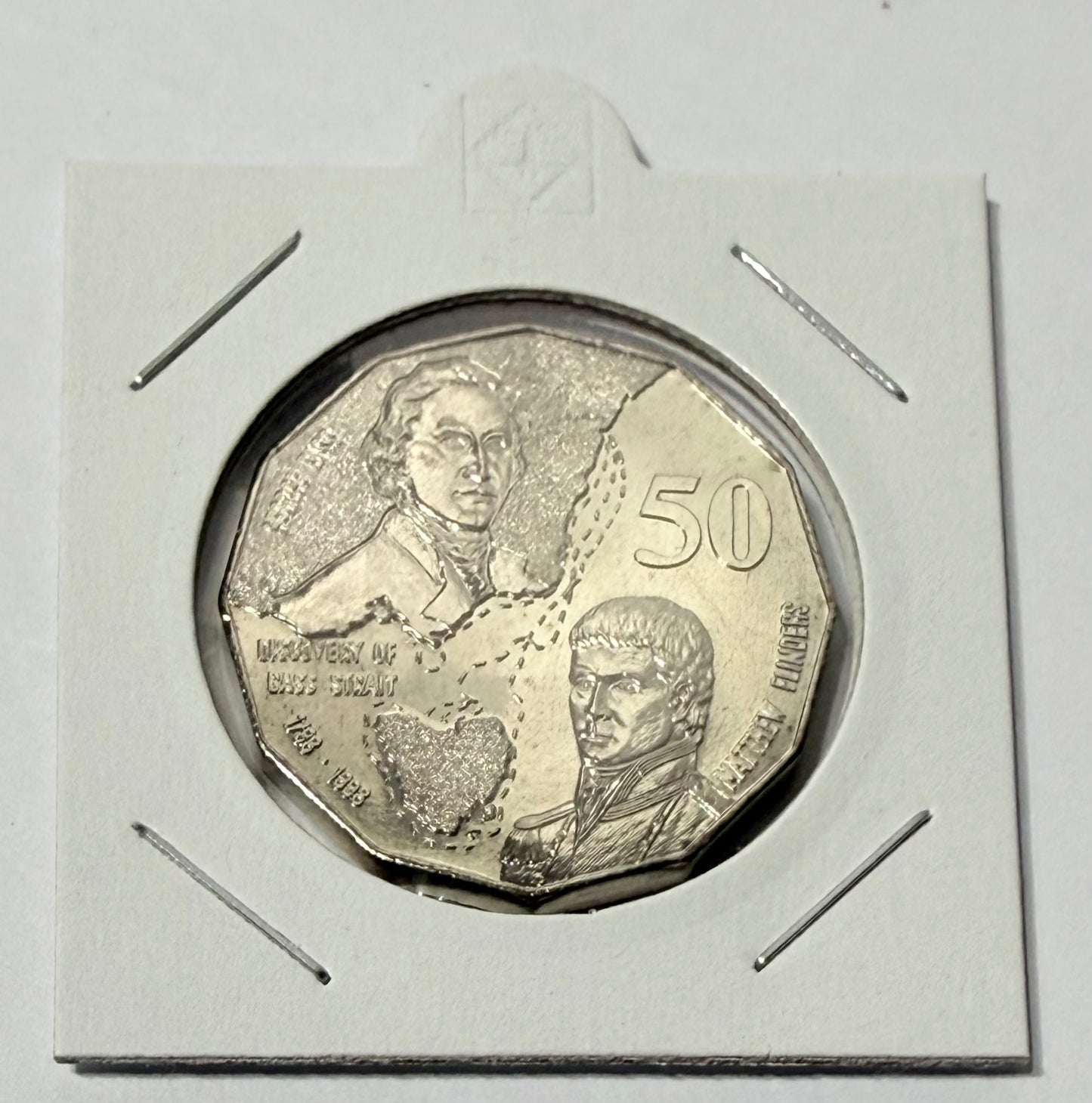 1998 50 Cent Coin - Choice Uncirculated - Bass and Flinders - comes in 2x2