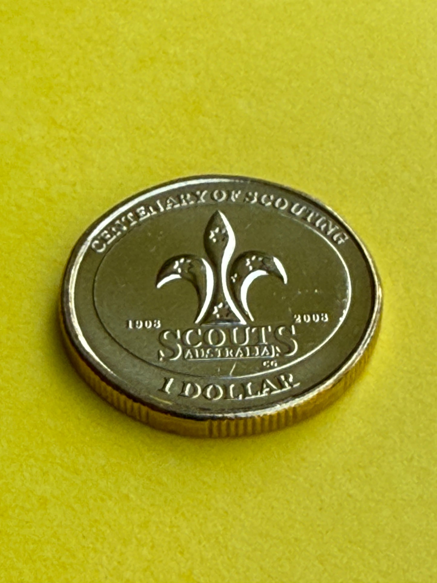 2008 $1 Coin - Uncirculated - Centenary Of Scouting Comes In 2x2 Ex RAM Roll - New Age Numismatics