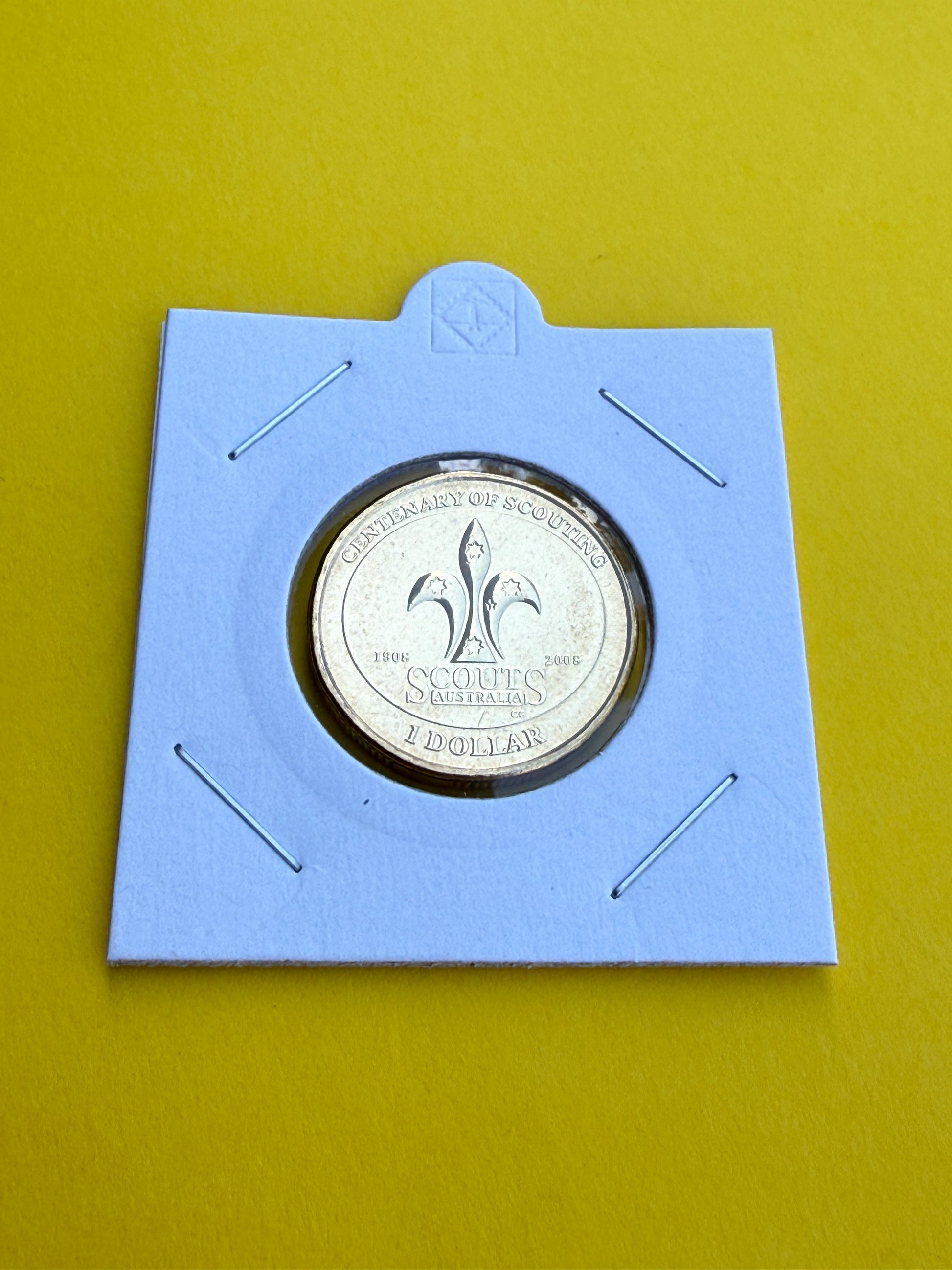 2008 $1 Coin - Uncirculated - Centenary Of Scouting Comes In 2x2 Ex RAM Roll - New Age Numismatics