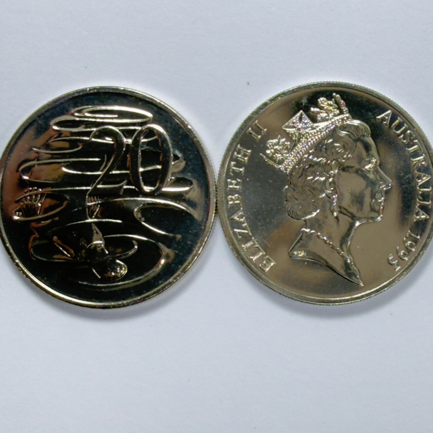 1995 20 Cent Coin - Choice Uncirculated - Twenty Cent 20c -comes in 2x2