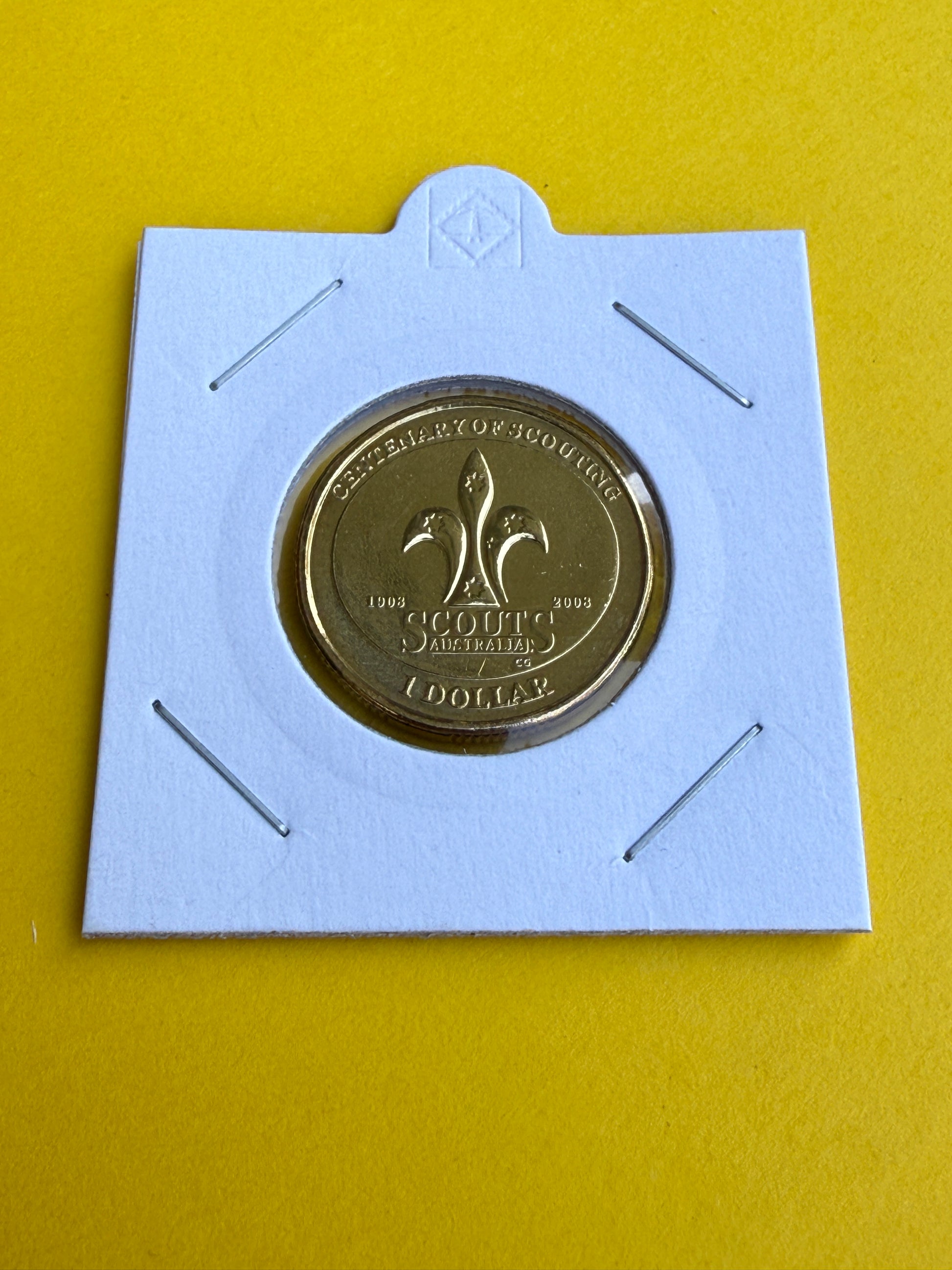 2008 $1 Coin - Uncirculated - Centenary Of Scouting Comes In 2x2 Ex RAM Roll - New Age Numismatics