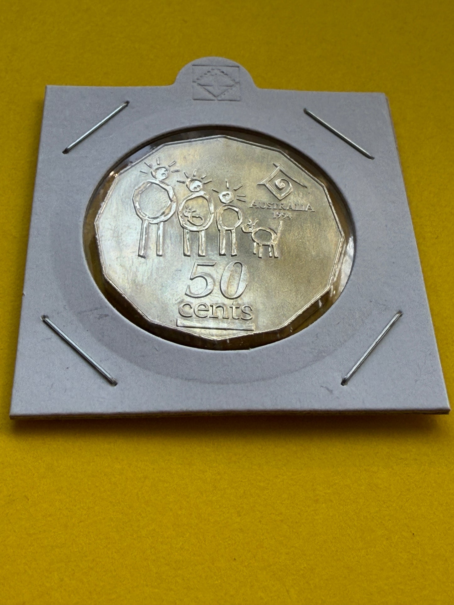 1994 50 Cent Coin - International Year Of Family - Wide Date - Choice UNC - 2x2 - New Age Numismatics
