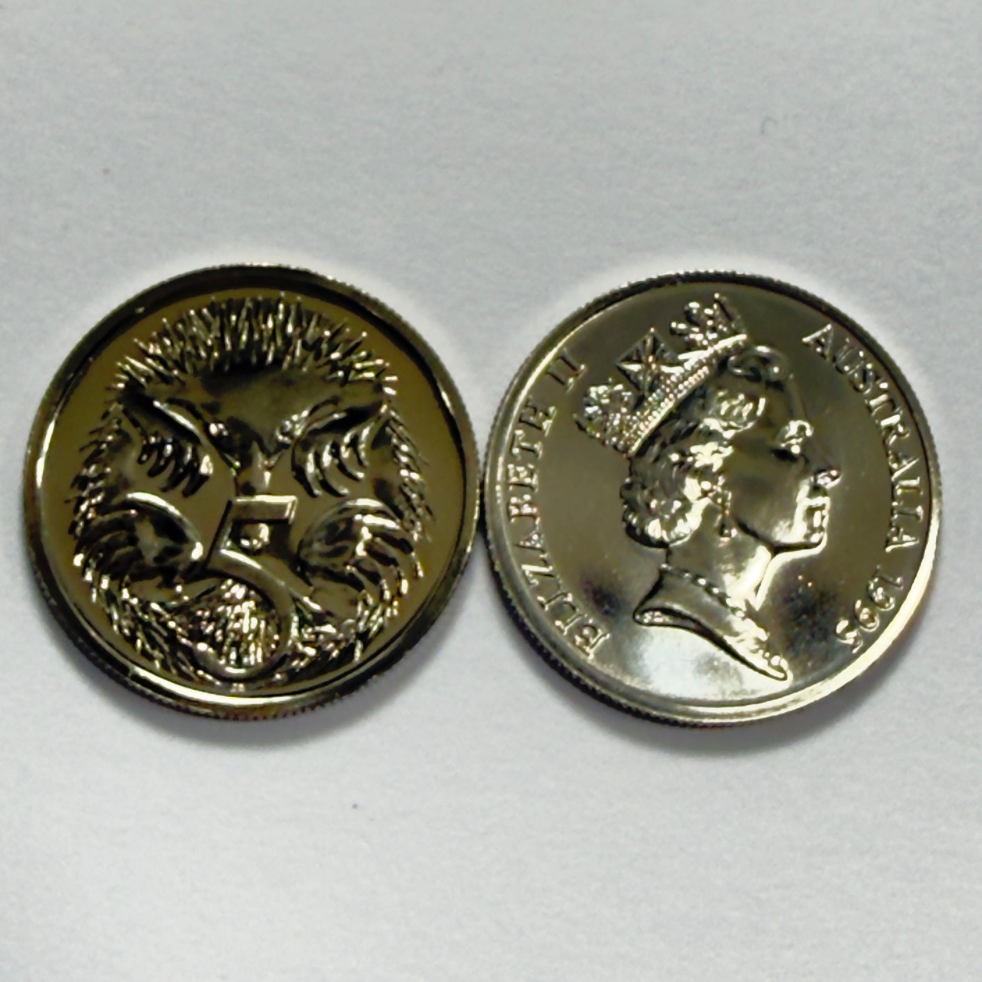 1995 5 Cent Coin - Choice Uncirculated - Five Cent Ex MINT SET Coin 5c - in 2x2