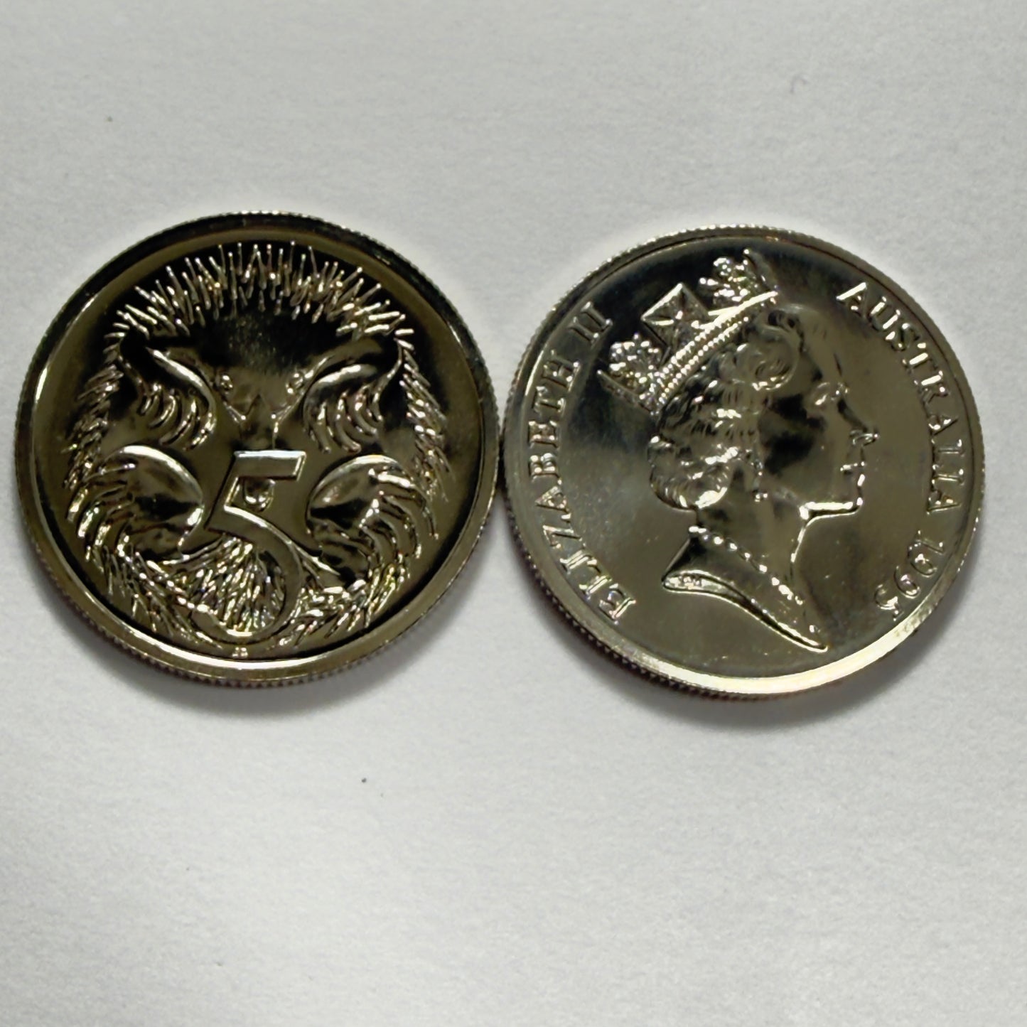 1995 5 Cent Coin - Choice Uncirculated - Five Cent Ex MINT SET Coin 5c - in 2x2