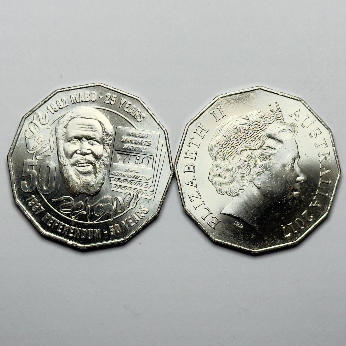 2017 MABO 50 Cent Coin - Uncirculated 50c - Eddie MABO Pride And Passion - In 2x2