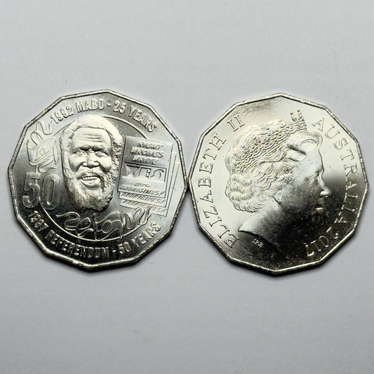 2017 MABO 50 Cent Coin - Uncirculated 50c - Eddie MABO Pride & Passion - In 2x2